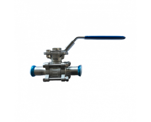 3-Pc. press ends Ball Valve ISO-Top 5211 full Bore universell