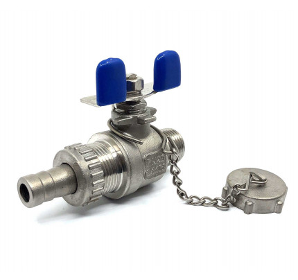 Variosan Stainless Steel Lockable Ball Drain Valve with Hose Screw Connection